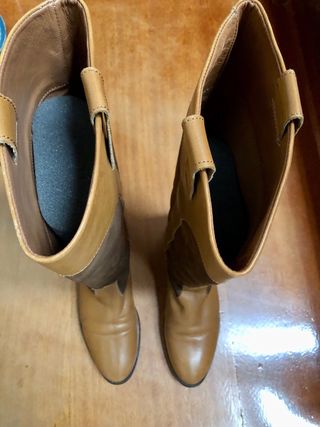 Botas altas Zara piel y ante