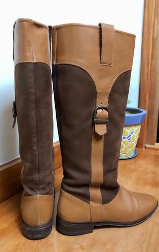 Botas altas Zara piel y ante