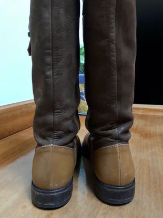Botas altas Zara piel y ante