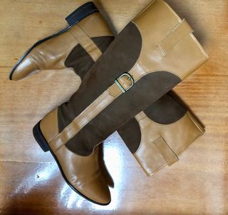 Botas altas Zara piel y ante