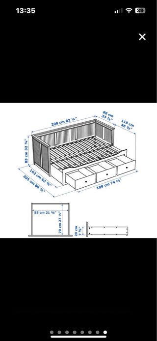 Cama nido blanca Hemnes IKEA