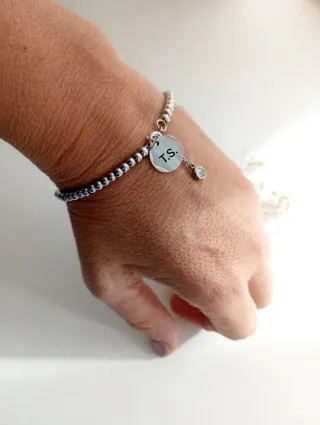 Pulsera Acero inoxidable con Medalla Grabada