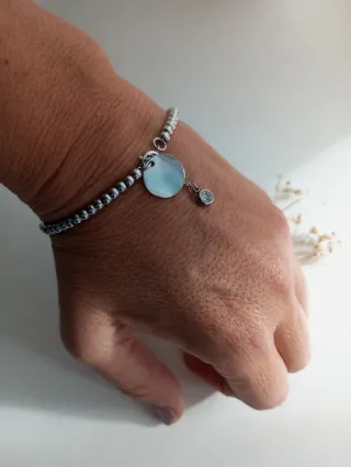 Pulsera Acero inoxidable con Medalla Grabada