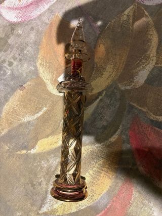 Perfumero Cristal Bohemia Dorado