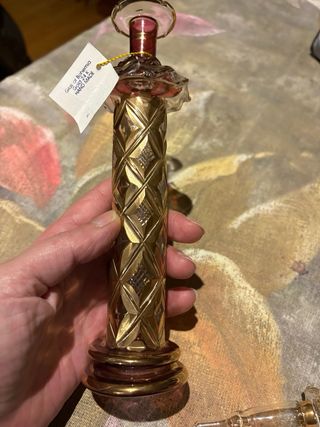 Perfumero Cristal Bohemia Dorado