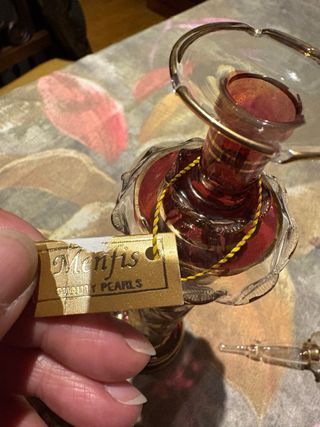 Perfumero Cristal Bohemia Dorado