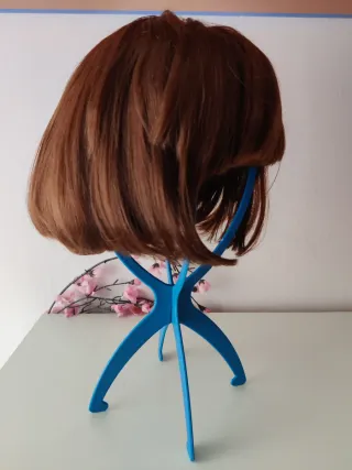 Peluca Corta Bob Color Castaño Cosplay