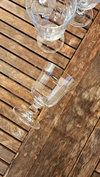 Set 6 copas vino antiguas cristal