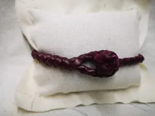 Pulsera piel trenzada artesanal