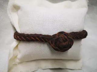 Pulsera piel trenzada artesanal