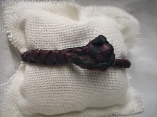 Pulsera piel trenzada artesanal