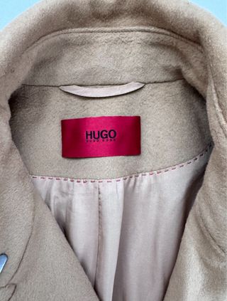 Abrigo de lana Hugo Boss Beige