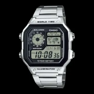 CASIO AE-1200WHD-1a/ correa metálica/oferta flash
