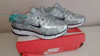 Zapatillas Nike P6000 Mujer Plata Nuevas