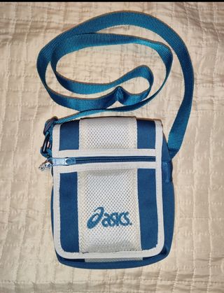 Borsello a tracolla Asics blu e grigio