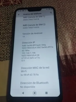 Móvil Motorola Verde