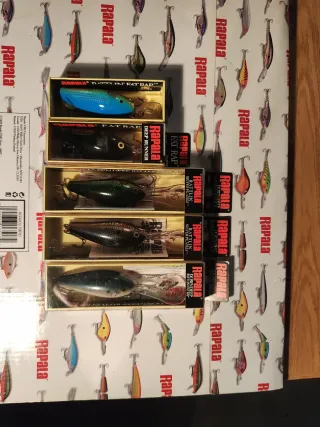 Lote 5 señuelos pesca Rapala Fat Rap Deep Runner