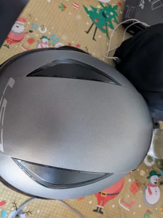 Casco LS2 Gris con Visor Azul