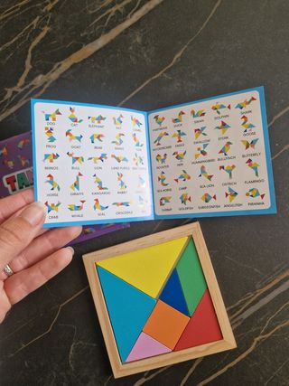 Puzzle di legno Tangram Bonnyco nuovo