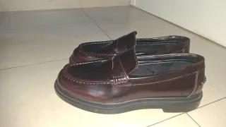 Mocasines Bershka Rojo Burdeos