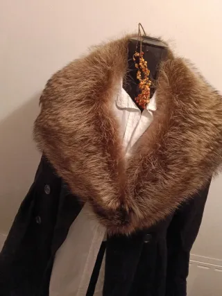 Set colli pelliccia marrone e grigio
