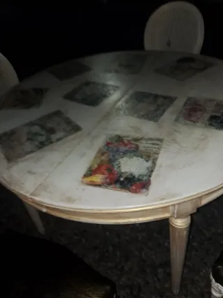 Conjunto de 4 sillas estilo Luis XV