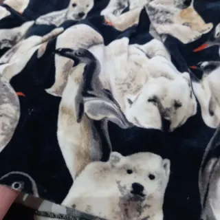 Gonna Velluto Artic Dream Orsi/Pinguini