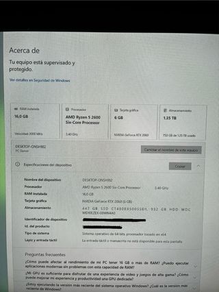 PC Gaming RTX 2060 • Ryzen 5 • Listo para jugar