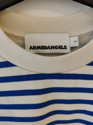 Sweatshirt ArmedAngels Listras Azul e Branco