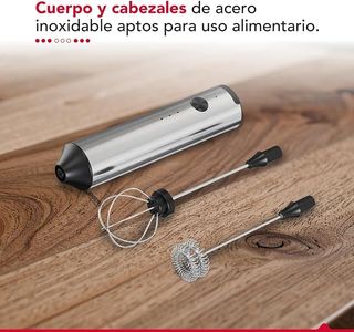 Batidor/Espumador 2-en-1 Inox USB-C