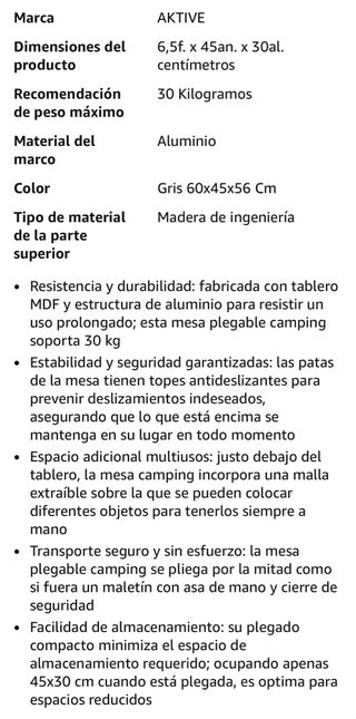 Mesa Plegable AKTIVE