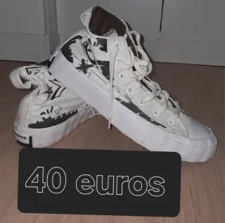 Converse zapatillas blancas con estampado