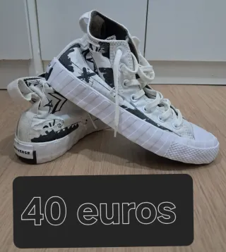 Converse zapatillas blancas con estampado