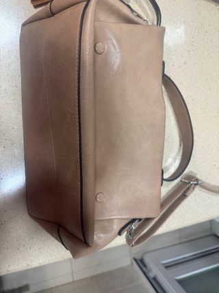 Bolso de mano y hombro color beige/marrón