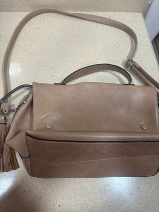 Bolso de mano y hombro color beige/marrón