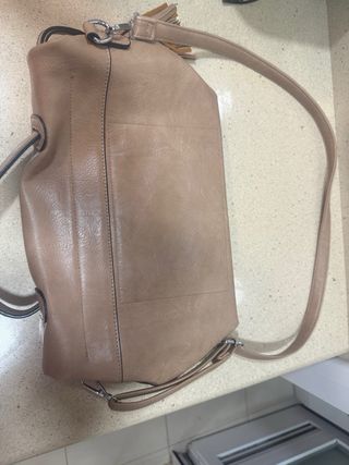 Bolso de mano y hombro color beige/marrón