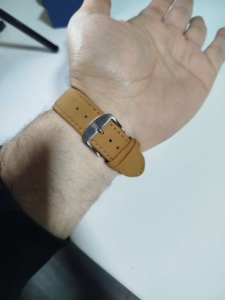 Reloj Poedagar Cronógrafo Cuero Marrón/Azul