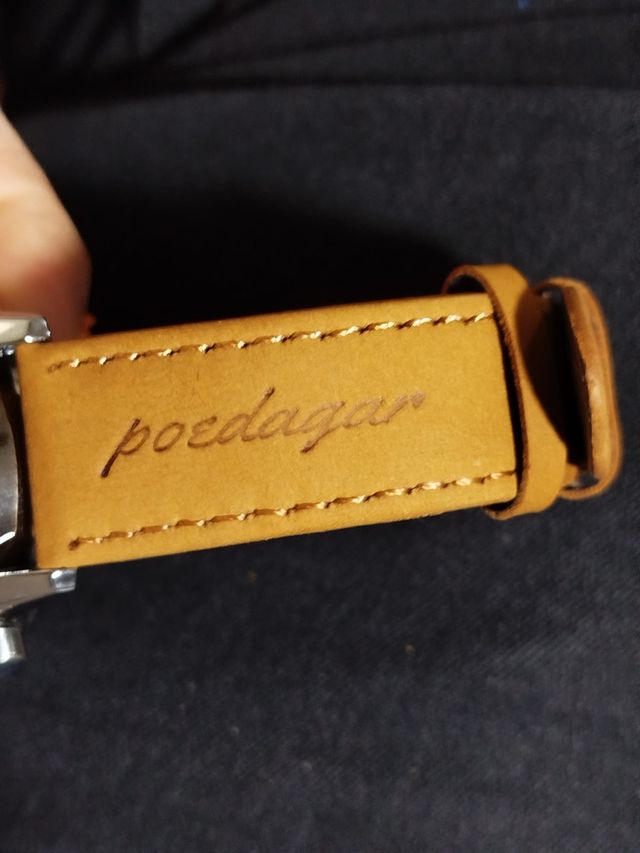 Reloj Poedagar Cronógrafo Cuero Marrón/Azul