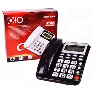 Teléfono de mesa con números grandes