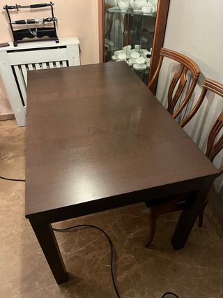Mesa comedor extensible madera