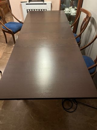 Mesa comedor extensible madera