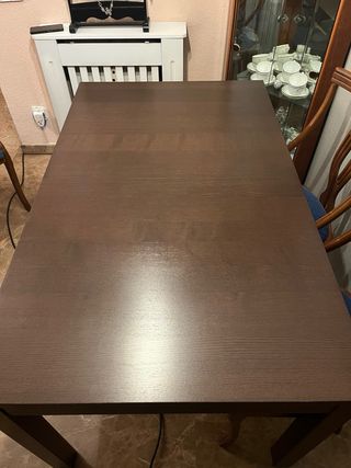 Mesa comedor extensible madera
