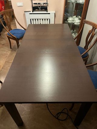 Mesa comedor extensible madera