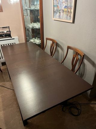 Mesa comedor extensible madera