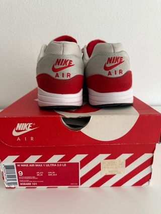Zapatillas Nike Air Max 1 Gris/Rojo Talla