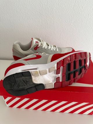 Zapatillas Nike Air Max 1 Gris/Rojo Talla