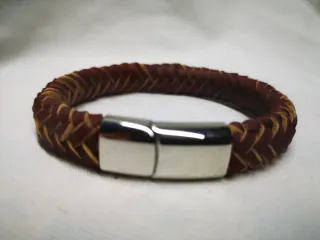 Pulsera Piel Trenzada Artesanal