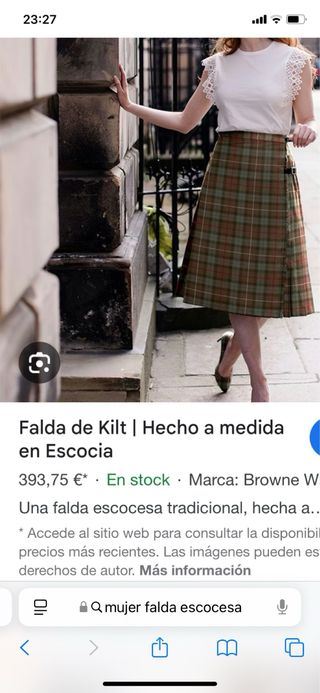 Falda auténtica escocés