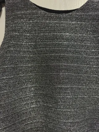 Camiseta fiesta plateada talla M