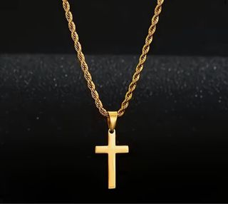 Cadena y Pulsera Acero Inoxidable Dorado